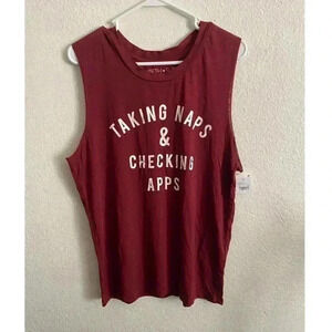 🆕Burgundy Tank Top Seamless Sleeveless XL🆕